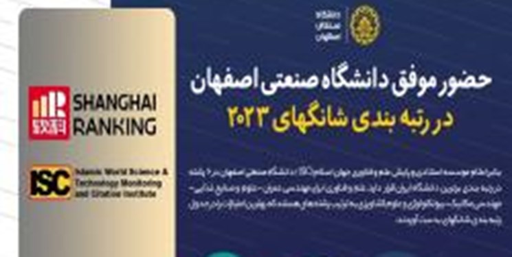 حضور موفق دانشگاه صنعتی اصفهان در رتبه‌بندی موضوعی شانگهای ۲۰۲۳