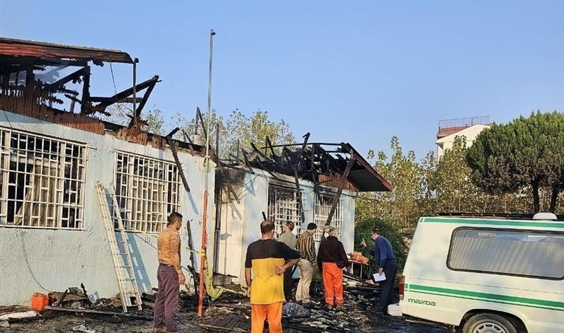 آتش‌سوزی در یک کمپ ترک اعتیاد لنگرود / تعداد کشته شدگان به ۳۲ نفر رسید