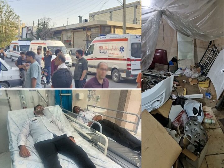 حادثه در کارگاه رنگ‌آمیزی خودرو در نجف‌آباد؛ پرسنل اورژانس مسموم شدند