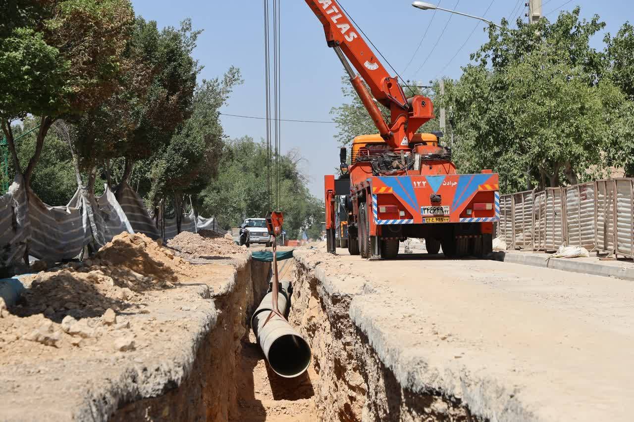 ۴۰۰ متر از خط انتقال آب خیابان آتشگاه اصفهان اصلاح می‌شود